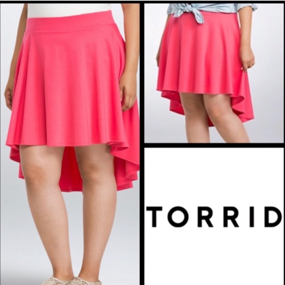Pink hi-low skirt by Torrid.
